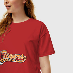 Футболка оверсайз женская Super Tigers, цвет: красный — фото 2