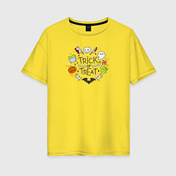 Женская футболка оверсайз Trick or Treat BOO!