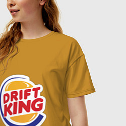 Футболка оверсайз женская Drift король, цвет: горчичный — фото 2