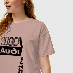 Футболка оверсайз женская АудиAudi, цвет: пыльно-розовый — фото 2