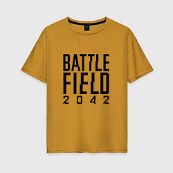 Женская футболка оверсайз BATTLEFIELD 2042 LOGO БАТЛФИЛД 2042 ЛОГО