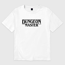 Женская футболка оверсайз DUNGEON MASTER ГАЧИМУЧИ ЧЁРНЫЙ ЛОГО