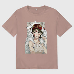 Женская футболка оверсайз Princеss mononoke