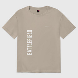 Женская футболка оверсайз BATTLEFIELD 2042 БЕЛЫЙ ЛОГОТИП