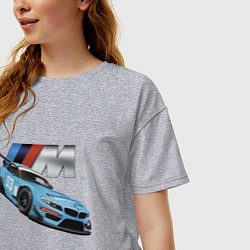 Футболка оверсайз женская BMW M Performance Motorsport, цвет: меланж — фото 2