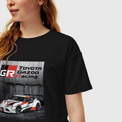 Футболка оверсайз женская Toyota Gazoo Racing Team, цвет: черный — фото 2