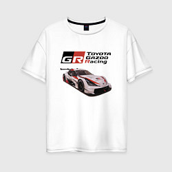 Футболка оверсайз женская Toyota Gazoo Racing Team, Finland, цвет: белый