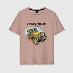 Женская футболка оверсайз Toyota Land Cruiser FJ 40 4X4