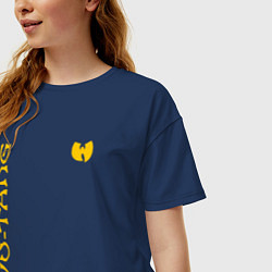 Футболка оверсайз женская WU TANG CLAN LOGO YELLOW, цвет: тёмно-синий — фото 2