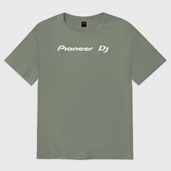 Футболка оверсайз женская Pioneer DJ - Logo White, цвет: авокадо