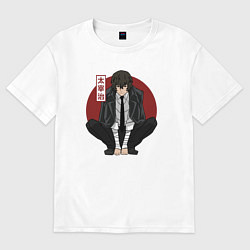 Женская футболка оверсайз Старший детектив Дазай