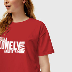 Футболка оверсайз женская Lonely Day - System Of A Down, цвет: красный — фото 2