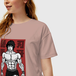 Футболка оверсайз женская Эстетика Баки, цвет: пыльно-розовый — фото 2