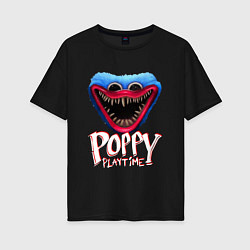 Футболка оверсайз женская Poppy Playtime: Monster, цвет: черный