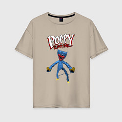 Женская футболка оверсайз Poppy Playtime: Monster Huggy