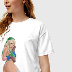 Футболка оверсайз женская Link girl from Legen of Zelda, цвет: белый — фото 2