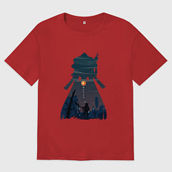 Женская футболка оверсайз Hu Tao Ху Тао