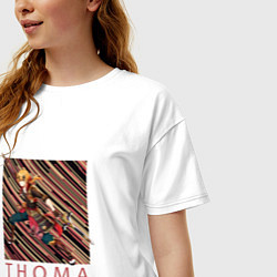 Футболка оверсайз женская Тома геншин импакт, цвет: белый — фото 2