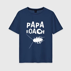 Женская футболка оверсайз Papa roach Таракан
