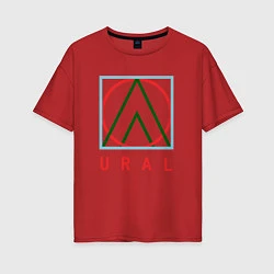 Женская футболка оверсайз Ural mountains