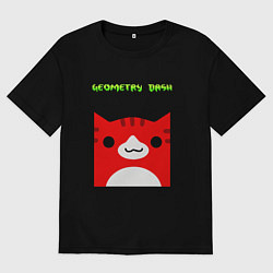 Женская футболка оверсайз Geometry Dash: Cat Skin