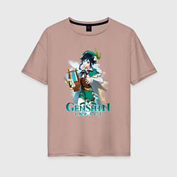 Женская футболка оверсайз Венти Venti Genshin Impact