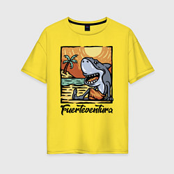 Женская футболка оверсайз Fuerteventura, beach