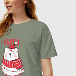 Футболка оверсайз женская Family Mama Bear, цвет: авокадо — фото 2