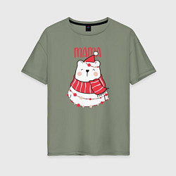 Женская футболка оверсайз Family Mama Bear