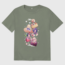 Женская футболка оверсайз Чиби Инадзума