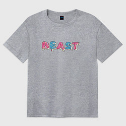 Женская футболка оверсайз Mr Beast - Art 1