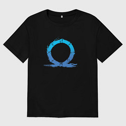 Женская футболка оверсайз CBVDJK СИМВОЛ КРАТОСА, БОГ ВОЙНЫ