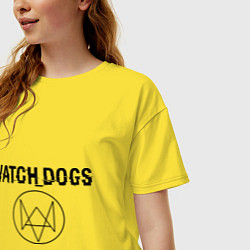 Футболка оверсайз женская Watch Dogs, цвет: желтый — фото 2