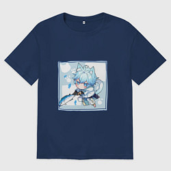 Женская футболка оверсайз Котик Чун Юй в деле