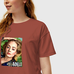 Футболка оверсайз женская Adele, цвет: кирпичный — фото 2