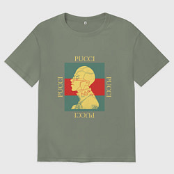 Женская футболка оверсайз PUCCI GOLD ПУЧЧИ ЗОЛОТО