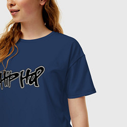 Футболка оверсайз женская HIP-HOP!, цвет: тёмно-синий — фото 2