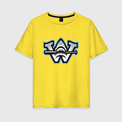 Женская футболка оверсайз Wilmington sharks - baseball team