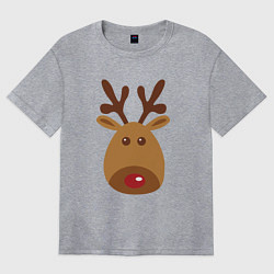 Женская футболка оверсайз Олень 2022