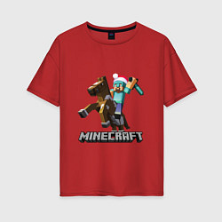 Женская футболка оверсайз MINECRAFT НОВЫЙ ГОД 2022 МАЙНКРАФТ