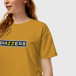 Футболка оверсайз женская Brazzers, цвет: горчичный — фото 2