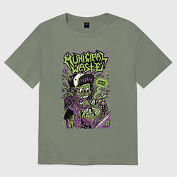 Футболка оверсайз женская Municipal Waste - waste em all!, цвет: авокадо