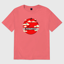 Футболка оверсайз женская KENSHI Logo, цвет: коралловый