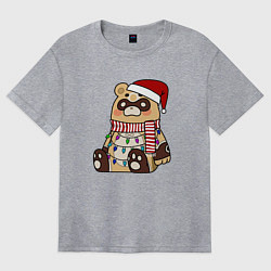 Женская футболка оверсайз ГОБА БОГ ОЧАГА НОВОГОДНИЙ