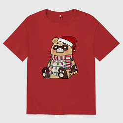 Женская футболка оверсайз ГОБА БОГ ОЧАГА НОВОГОДНИЙ