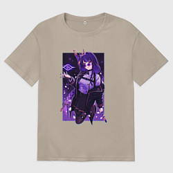 Женская футболка оверсайз Баал модная Шогун Райден Геншин