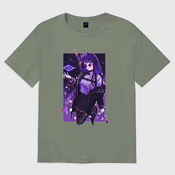 Женская футболка оверсайз Баал модная Шогун Райден Геншин