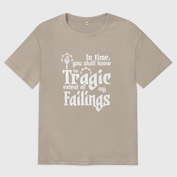 Женская футболка оверсайз DARKEST DUNGEON LOGO WHITE