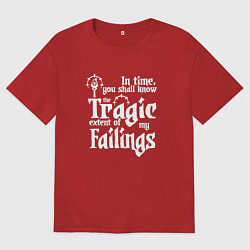 Женская футболка оверсайз DARKEST DUNGEON LOGO WHITE