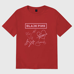 Женская футболка оверсайз BLACKPINK АВТОГРАФЫ БЛЭКПИНК